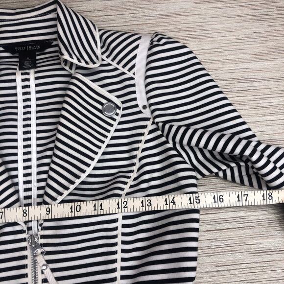 White House Black Market Stripe Moto Jacket - Picture 7 of 16